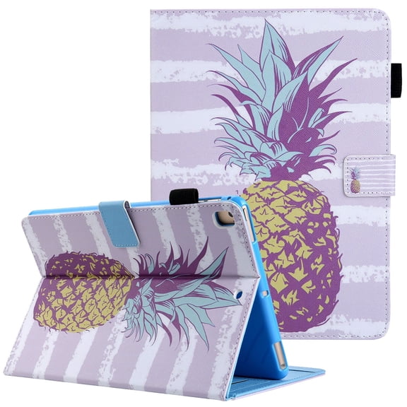 iPad 10.2" 2019 Case 7th Gen, Allytech PU Leather Slim Folio Flip Shell Kickstand Full Protection Smart Cover with Auto Sleep Wake Feature Drop Proof Case for Apple iPad 10.2", Pineapple