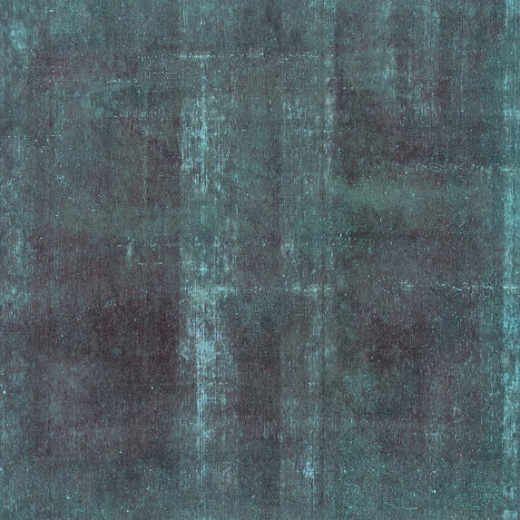 Ahgly Company Machine Washable Indoor Square Abstract Turquoise Blue Modern Area Rugs, 8' Square