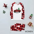 thumbnail image 4 of Odeerbi Christmas Pajamas for Family Holiday Long Sleeve Family Christmas Pajamas Matching Sets Mom Christmas Plaid Printed Blouse Tops + Pants Sleepwear Family Matching PJs Set Red, 4 of 5