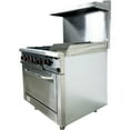 thumbnail image 4 of NSF 36 in. Commercial Oven Range with 4 Burners&12'' Griddle, 171,000 BTU Natural Gas and Propane Oven Range,ETL Certified, 4 of 17