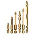 thumbnail image 2 of Colaxi 6Pcs Screwdriver Bits,Phillips Bits Drill Bit 1/ Shank Alloy Steel Bits for Electrician, DIY , Home, 2 of 10