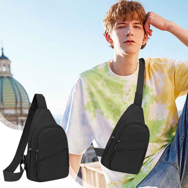 pstuiky Bolso bandolera informal de gran capacidad con múltiples compartimentos. Bolso cruzado versátil para deportes al aire libre.