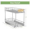 Pull Out Organizer With Wooden Handle 10½" W x 21½" D 2Tier