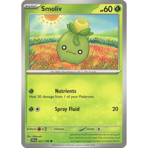 Pokemon Scarlet & Violet Base Set Common Smoliv #21