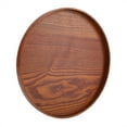 thumbnail image 1 of Bandeja de madera natural para servir té BuyWeek redonda 30 cm, 1 of 12