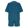 thumbnail image 6 of LOVZFMLL Women's Two Piece Sets Summer Causal Loose Going Out Running Short Sets Sweatsuit Matching Clothing Loungewear Navy S, 6 of 7