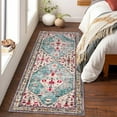thumbnail image 3 of Wonnitar 2'x6' Boho Tribal Runner Rug,Vintage Kitchen Runner Rug, Soft Non Slip Washable Laundry Room Mat Indoor Throw Hallway Floor Carpet Runner for Bathroom Entryway Bedroom, 3 of 7