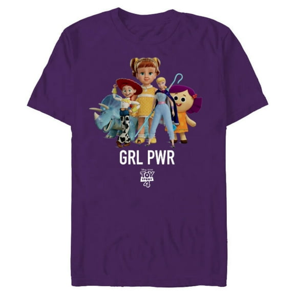 Disney PIXAR Toy Story 4 GRL PWR T-Shirt- Short Sleeve Blended T-Shirt for Adults - Customized-Berry Snow Heather