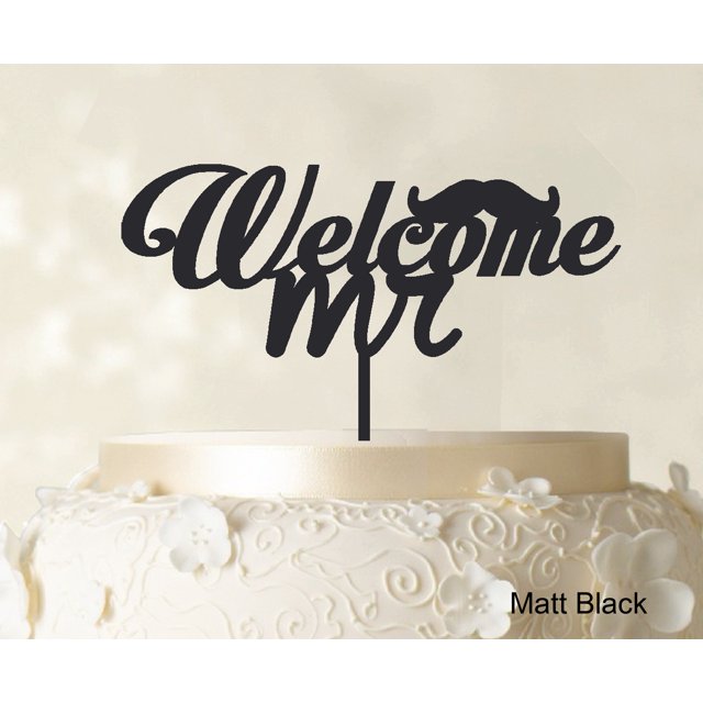 Welcome Mr Personalized Custom Cake Topper Cake Decoration Color Option Available 6-7-8 Inches Wide