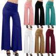 thumbnail image 2 of Utoimkio High Waisted Wide Leg Pants for Women Casual Loose Flared Yoga Pants Workout Long Trousers for Women, 2 of 9