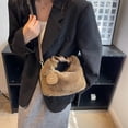 thumbnail image 2 of Bolso Niñas Felpa Lindo Bolso De Hombro Bolso Compras Citas Marrón, 2 of 6