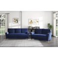 thumbnail image 1 of Topline Home Furnishings Blue Velvet Sofa-Loveseat Collection, 1 of 4