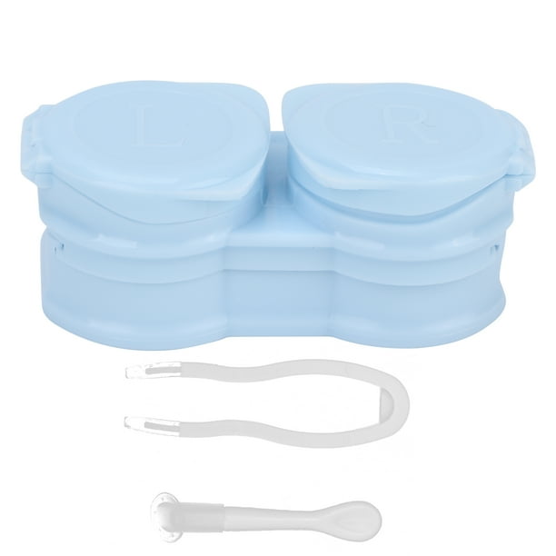 Estuche portátil para Lentes de Contacto, Reduce Las bacterias Que ingresan a Sus Ojos Estuches de Viaje para Lentes de Contacto para Viajes de Oficina para el Trabajo para el hogar(Azul) EOTVIA NO