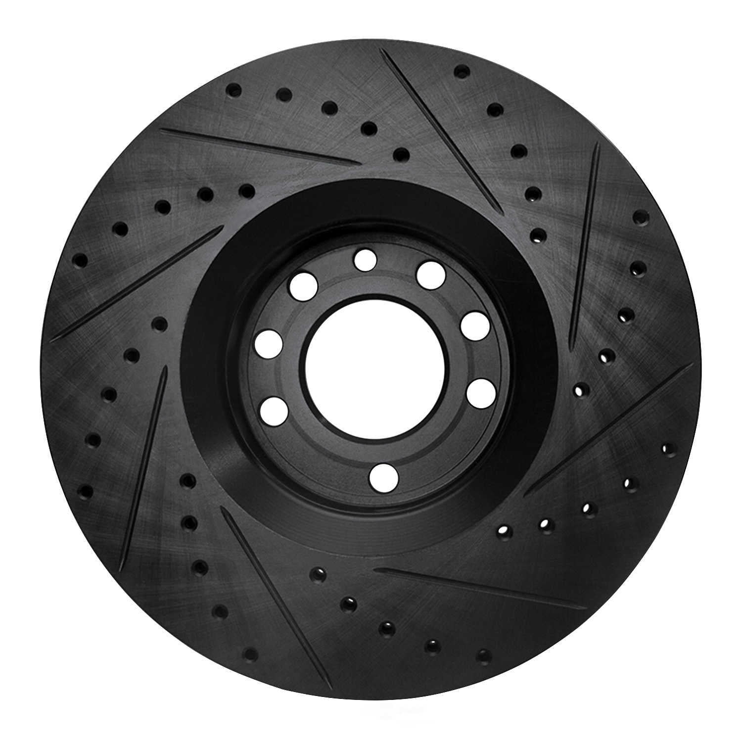 Dynamic Friction Company 633-65019L DFC Brake Rotor - Drilled And Slotted - Black
