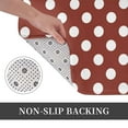 thumbnail image 6 of Pofeuu Maroon And White Polka Dot Print Flannel Doormats Rug16"x24"Rug Washable Doormats Indoor Outdoor Rugs for Layered Front Door Mats, Porch, Kitchen, Entryway, 6 of 7