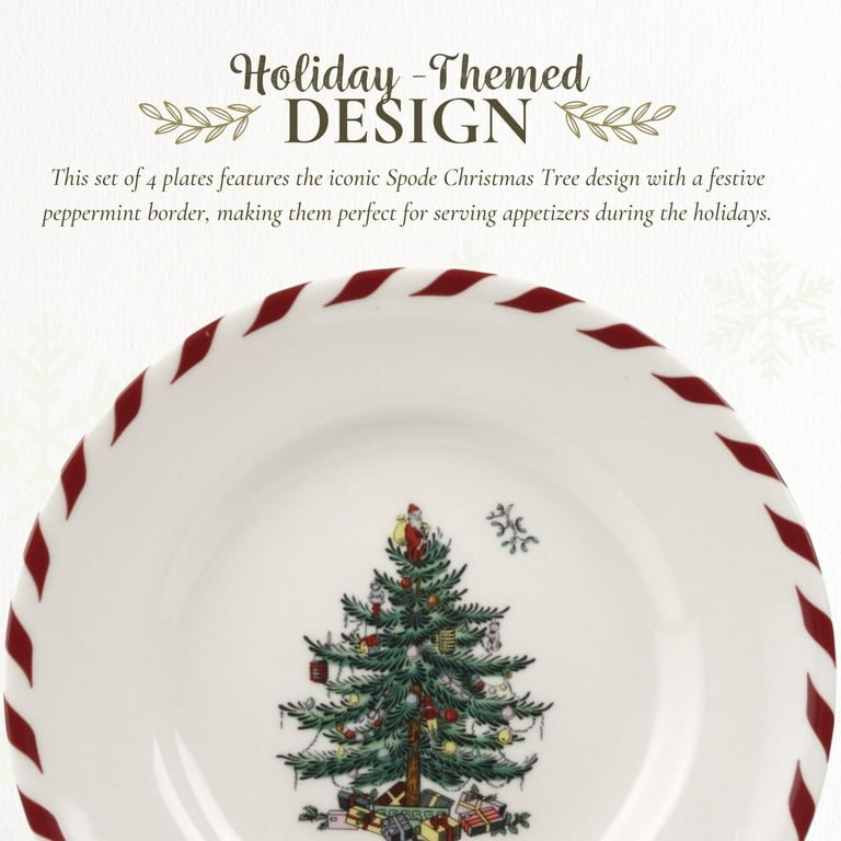 Spode Christmas Tree Canape Plates - Set of 4 | Peppermint Design
