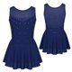 thumbnail image 3 of Niños Niñas gimnasia rítmica patinaje artístico Ballet vestido de baile lírico brillante Rhinestone bailarina tul Ropa de baile de salón, 3 of 5