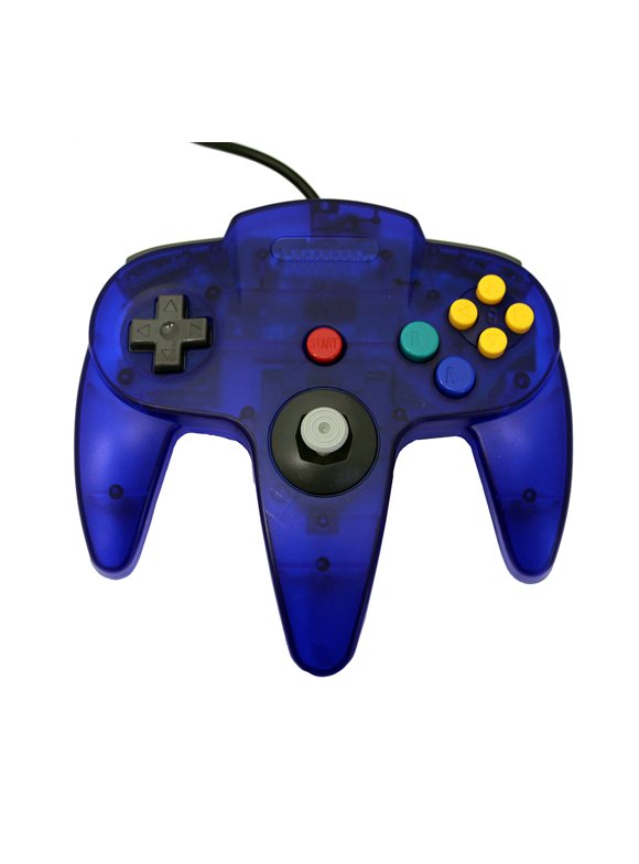 Transparent Blue Replacement Controller for Nintendo N64 by Mars Devices