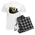 thumbnail image 6 of CafePress - Brown Bottom Bear Cub Playful Fuzzy Wuzzy Men's Li - Men's Light Loose Fit Cotton Pajama Set, 6 of 7