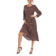 thumbnail image 5 of SAYOO Vestido de primavera femenino con estampado de punto y cuello redondo de manga larga vestido Midi SAYOO moda, 5 of 9