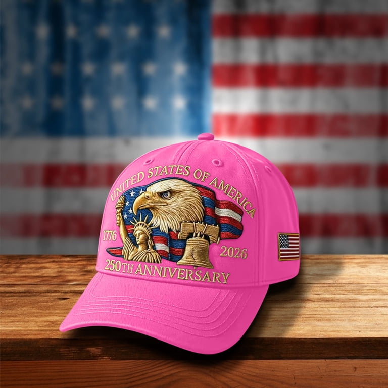 250th Anniversary Hat with Eagle Print, Retro Washed U.S.  display picture 3