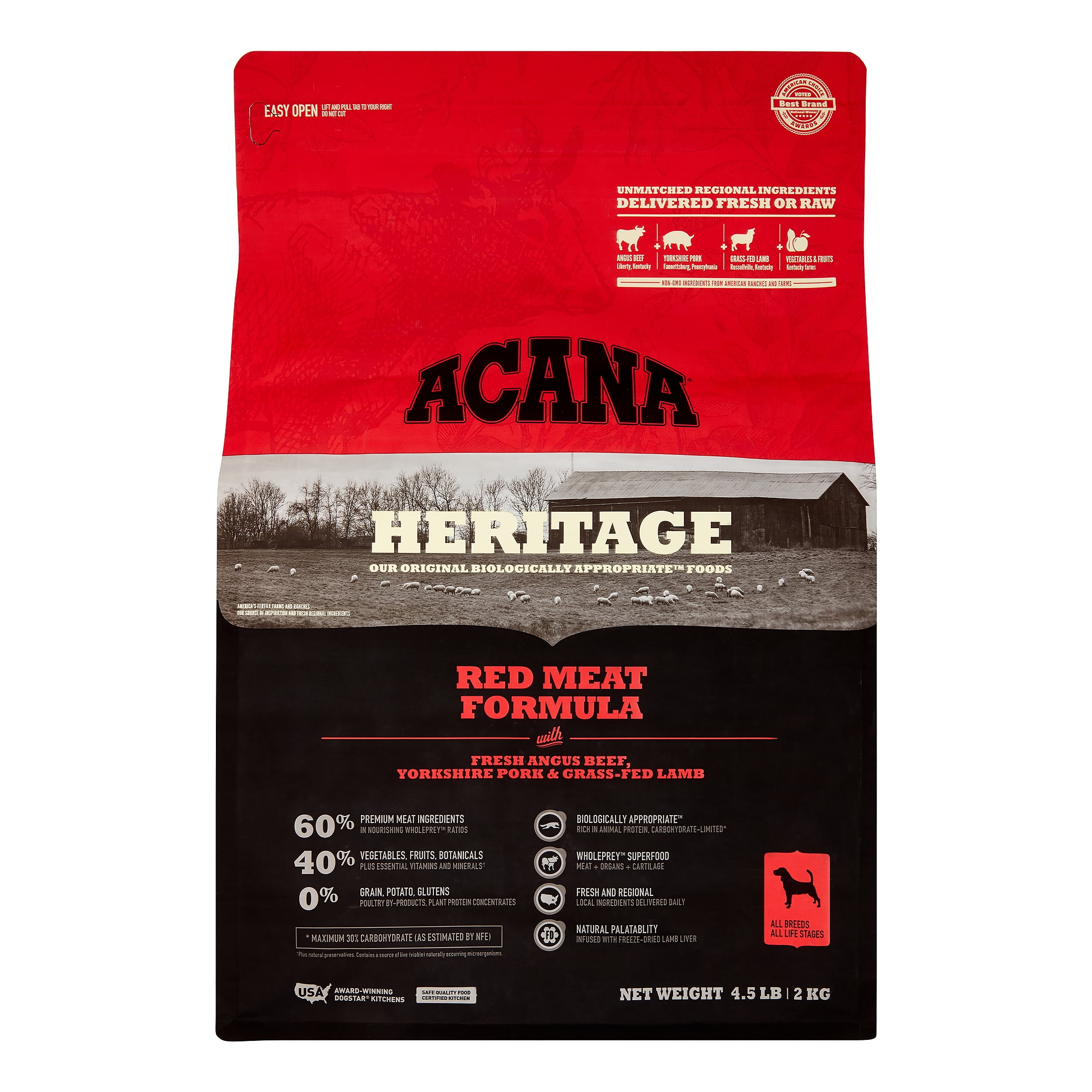 Acana heritage red meat formula hotsell