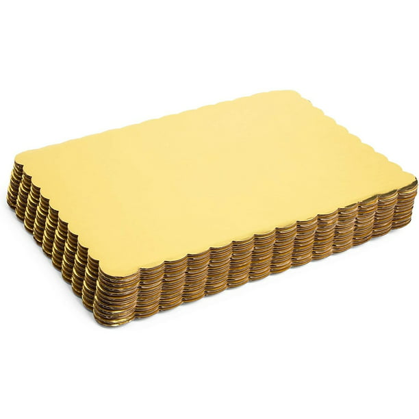 12 Pack Scalloped Cake Boards, 14 x 10 inches Rectangle