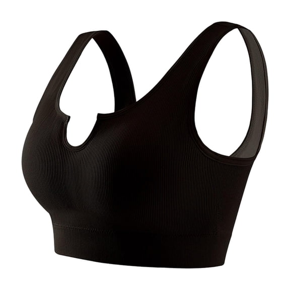 STARLAN Sports Bras for Women Plus Size Push Up Wireless Bras Wide Strap Racerback Bras Breathable Comfortable Underwear