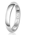 thumbnail image 2 of His & Her Engraved Let's Grow Old Together Young at Heart Classic Sterling Silver Plain Wedding Band Ring, 2 of 3