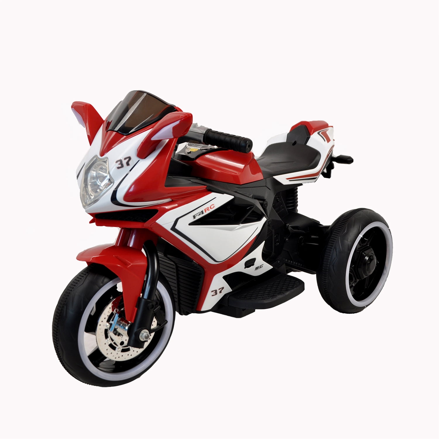 CIPACHO Kids 6V Ride On Motorcycle with Training Wheels, Working Headlights, 3mph Top Speed, Realistic Sounds, Electric Car Toys for Kids, Red