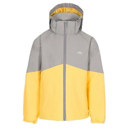Trespass Discover Giacca Antipioggia Ragazzo 9-10 Anni - Impermeabile 3000mm, Cappuccio Rimovibile, Fodera Sherpa, Grigio Tempesta - 2