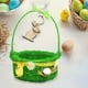 thumbnail image 5 of Cestas de huevos de Pascua con asa Rellenos de hierba para de Pascua Favores de jardín, Búsqueda de huevos de Pascua, Golosinas Verde BLESIY Canasta de Huevos de Pascua, 5 of 7
