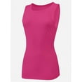 thumbnail image 2 of Women's Ribbed Sleeveless Crew Neck Summer Top Casual Basic Strap Tank Top, 2 of 5