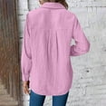 thumbnail image 4 of Yievot Womens Button Down Shirts Long Sleeve V Neck Tops Casual Loose Collared Blouses, 4 of 5