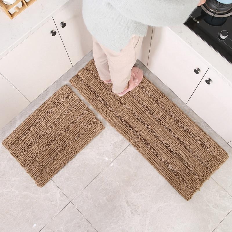 15X23" Kitchen Bath Doormat Non-Slip mat Rug Carpet Black afro purple hair woman 