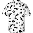 thumbnail image 2 of Dog Footprint Mens Hawaiian Shirt Short Sleeve Casual Button Up Tropical Summer Beach Shirt, 2 of 8