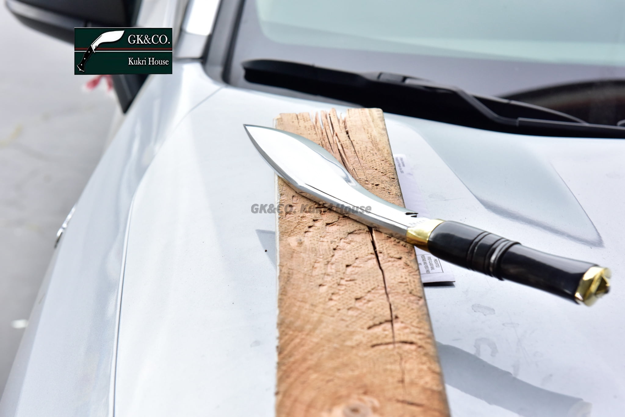 10  inches Blade Genuine Kukri/Khukuri - Service No.1 Highly Polished Knife - Handmade in Nepal by GK&CO. Kukri House.
