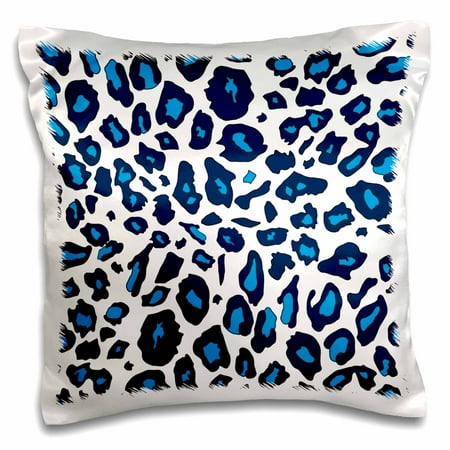 3drose Blue Snow Leopard Print White Cheetah Spots Stylish