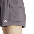 thumbnail image 4 of Women's adidas Essentials Small Logo Terry Sportswear Cargo Shorts Color: Olive Strata White Size: X SMALL, 4 of 4