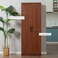 thumbnail image 3 of Wooden Sideboards HOMCOM 63" 2-Door Kitchen Pantry, Freestanding Storage Cabinet with 5-tier Shelving and 2 Adjustable Shelves for Dining Room, Brown,Sideboards With Storage, 3 of 10