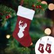 thumbnail image 1 of Fiudx Ofertas de la semana Medias navideñas tejidas con diseños de Papá Noel y muñeco de nieve Bolsas de regalo rojas ideales para colgar en el árbol de Navidad, 1 of 7