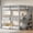 Gray, variant on Newest Full Triple Bunk Bed with Storage Staircase & Separate Design, Transitional Wood Frame, White