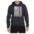 thumbnail image 2 of Survivor Awareness Flag Awareness Unisex Graphic Hoodie Sweatshirt, Heather Black, Small, 2 of 3