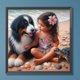 thumbnail image 3 of Pintura de diamante 5D DIY taladro redondo completo chica de playa decoración del hogar arte artesanal 30x30cm, 3 of 9