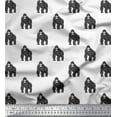 thumbnail image 1 of Soimoi Poly Georgette Fabric Gorilla Animal Printed Fabric 1 Yard 52 Inch Wide, 1 of 3