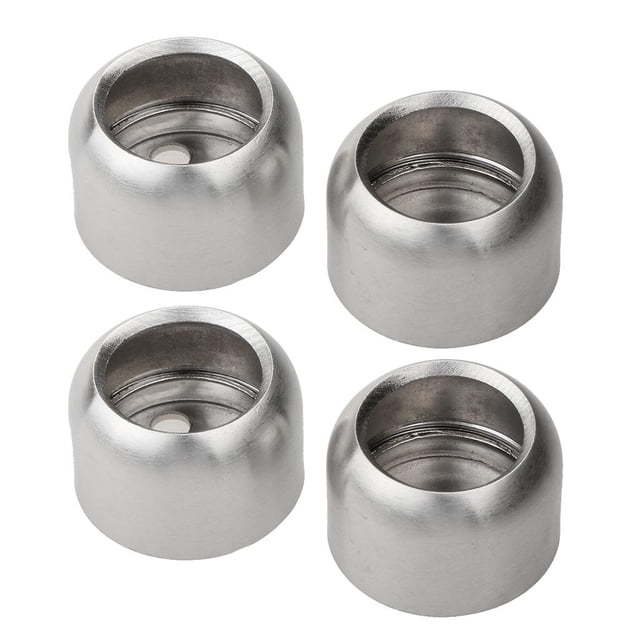 Soporte de tubo de armario Baoblaze 4 piezas Acero inoxidable Tono plateado