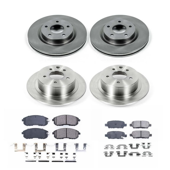 Ultimate Brakes Front and Rear Ceramic Brake Pad and Rotor Kit with Hardware WM81432
