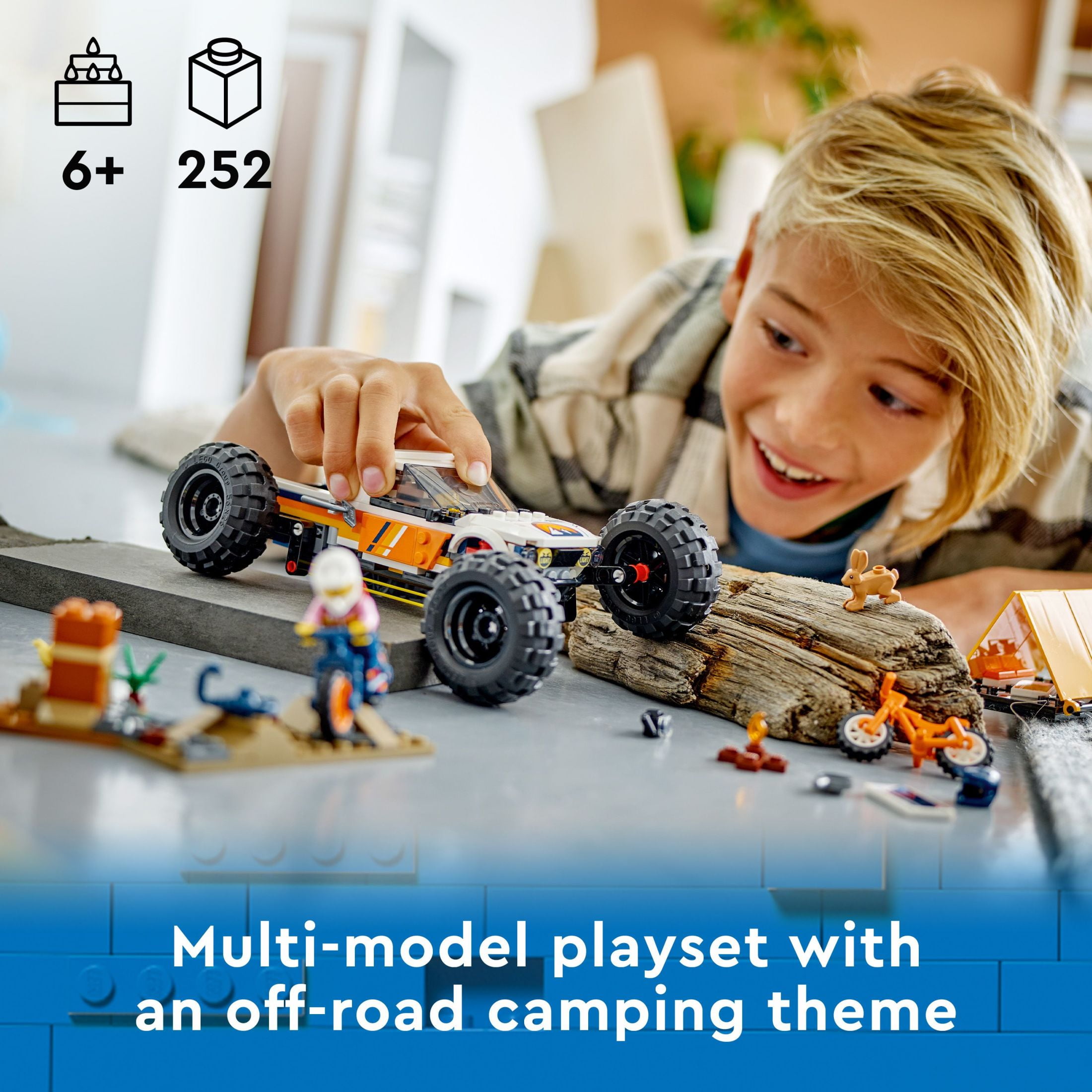 LEGO City 4x4 Off-Roader Adventures Toy Truck - Building Blocks for Boys & Girls, Ages 6+ Years - Monster Truck Pretend Play Toy - Gift Ideas - 60387