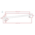 thumbnail image 2 of CKP #750 Charlotte Collection 18 in. (457mm) Appliance Pull, Acrylic/Satin Brass, 2 of 3