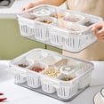 thumbnail image 5 of Bandeja Dividida para Servir Alimentos con Tapas Caja Apilable para Snacks con 8 Divisores Contenedor de Almacenamiento de Frutas y Verduras para Refrigerador, 5 of 5